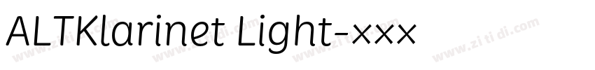 ALTKlarinet Light字体转换